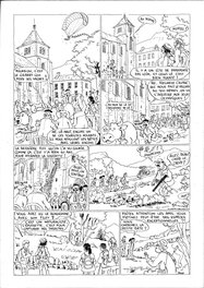 Jean-Pierre Deruelles - Les Excursionnistes page 28 encrage - Planche originale