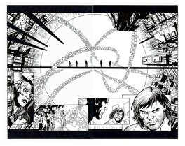 Tom Derenick - Hypernaturals #5 pages 10-11 - Planche originale