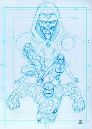 Maxime Garbarini - Dessin des Fantastic Four - Illustration originale