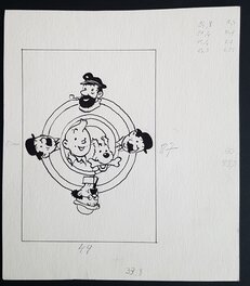 Bob De Moor - Studios Hergé - Tintin - Dessin préparatoire - Original Illustration