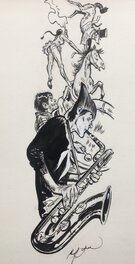 René Follet - Illustration pour un ex-libris - Illustration originale