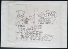Antonio Lapone - Antique Detective Agency (A.D.A.) case originale tome 2 sur calque - crayonne - Planche originale