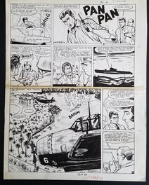 Planche originale - Les belles histoires de l'oncle Paul - Le sous-marin se cachait dans un parc - planche