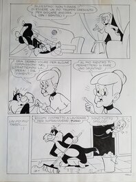 unknown - Titi et gros Minet - Le grand menage - planche 07 - Planche originale