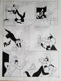 unknown - Titi et gros Minet - Le grand menage - planche 08 - Planche originale