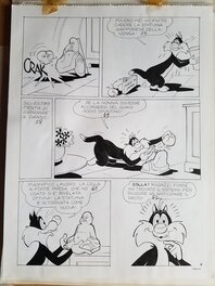 unknown - Titi et gros Minet - Le grand menage - planche 10 - Planche originale