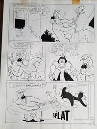 unknown - Titi et gros Minet - Le grand menage - planche 13 - Planche originale