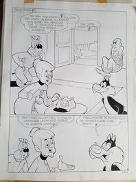 unknown - Titi et gros Minet - Le grand menage - planche 15 - Planche originale