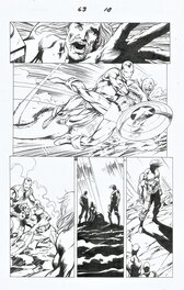 Alan Davis - Avengers #63 p18 - Thor versus Captain America! - Planche originale