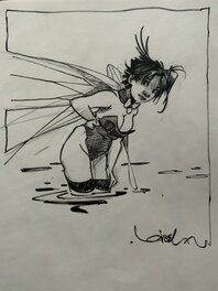 Régis Loisel - Fée clochette - Illustration originale
