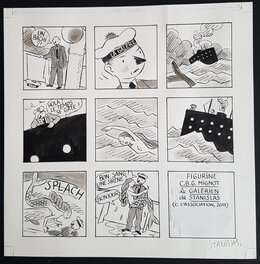 Stanislas - Le galérien et la sirène - planche ex libris - Comic Strip