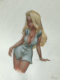 Jean-Baptiste Andréae - Pin Up - Illustration originale