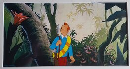 Studios Hergé - Tintin - Celluloid de dessin animé en couleurs - Illustration originale