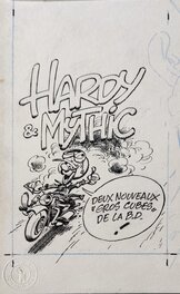 André Franquin - FRANQUIN : Illustration de bas de couverture du journal Spirou - Planche originale