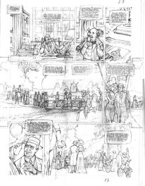 Olivier Roman - Planche 23 crayonné - Original art