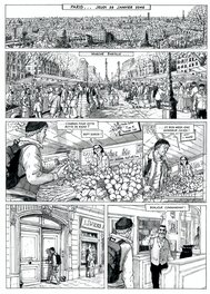 Jean Pierre Deruelles - La compagnie Dorée planche 1 Paris - Planche originale