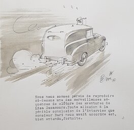 Al Severin - Lisa Desamours -illustration pour Georges Bari - crayonne - Original Illustration