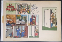 Yves Chaland - Publicité Fichet, la porte sans soucis, mise en couleurs de la planche - Comic Strip
