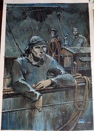 Guillaume Sorel - Illustration en couleurs sur le thème de la mer - Original Illustration