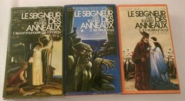Les 3 Livres Romans Le Seigneur des Anneaux , de La COLLECTION 1000 SOLEILS avec JAQUETTE de 1980 .