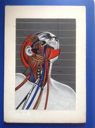 La Peinture Originale de KELEK au Format entier de 19 X 27 Cm pour Philip K . Dick . La Peinture Originale de KELEK au Format entier de 19 X 27 Cm pour Philip K . Dick .