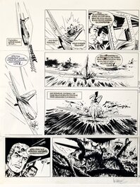 Planche originale - Bob Morane - Les contrebandiers de l'atome