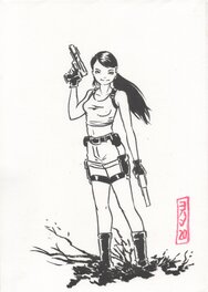 Johan Neefjes - Tomb Raider / Lara Croft - Illustration originale