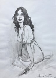 Luigi Critone - Jeune femme - Original Illustration