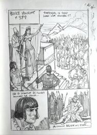 Gary Gianni - Prince Valiant, planche préparatoire. - Original art