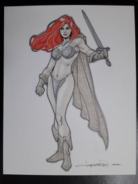 Aaron Lopresti - Red Sonja - Illustration originale