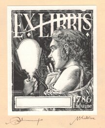 Ex Libris et signatures de Lidwinwe et de Conrad Deschamps Ex Libris et signatures de Lidwinwe et de Conrad Deschamps