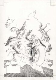 Ciro Tota - Couverture Ghost Rider de Ciro Tota. - Couverture originale