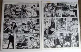 Planche originale - Los GUERILLEROS double page dramatique - John Ford n'est pas loin !