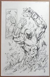 Aaron Lopresti - Captain marvel - Planche originale