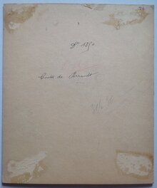 Verso du Dessin avec indiction a La Plume . Verso du Dessin avec indiction a La Plume .
