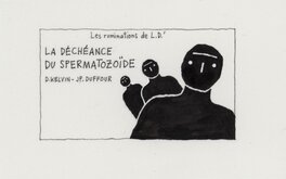 Jean-Pierre Duffour - Les Ruminations de LD - Couverture : La Déchéance du spermatozoïde - Couverture originale