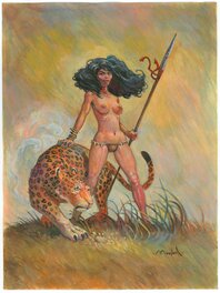 Régis Moulun - Princesse Amazone - Illustration originale