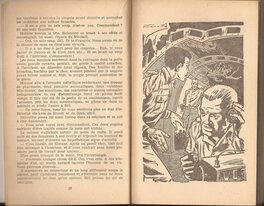 La toute première illustration de Dino Attanasio pour Bob Morane dans ce même roman.