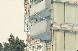 Nicolas De Crécy - Quartier de Daikanyama, Tokyo, Japon - Original Illustration
