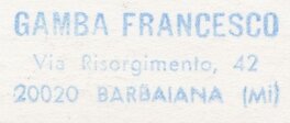 Tampon de F. Gamba au verso de l'original. Tampon de F. Gamba au verso de l'original.