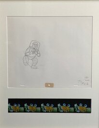 Hergé - Croquis préparatoire - Objectif Lune (Larry Harmon - Belvision) - Original art