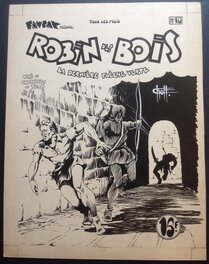 Chott - Chott Robin des Bois 10 Couverture Originale . Éo Pierre Mouchot 1948 . - Original Cover