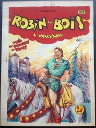 Couverture originale - Chott Robin des Bois 22 Couverture Originale . Éo Pierre Mouchot 1949 .
