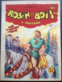 Chott - Chott Robin des Bois 22 Couverture Originale . Éo Pierre Mouchot 1949 . - Couverture originale