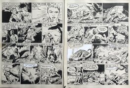 Antonio Borrell - Red Bradford - Le message de la pierre cassée pl 12 & 13 - Planche originale