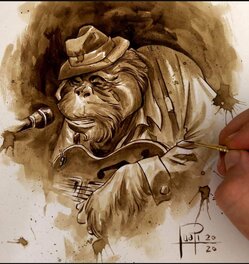 Juapi - Jazzman Lou King Blacksad - Original Illustration