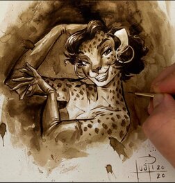 Juapi - Stripteaseuse Blacksad - Original Illustration