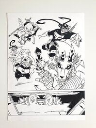 Planche originale - Planche Encrée Manga Dofus Arena Tome 4