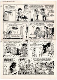 André Franquin - Modeste et Pompon - Planche originale