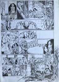 Guy Michel - Le sang du dragon t 4 l'enchanteur Iweret pl 32 - Planche originale